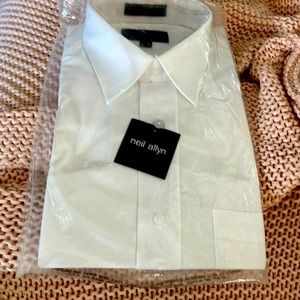 Mens white dress shirt New in package neil allyn